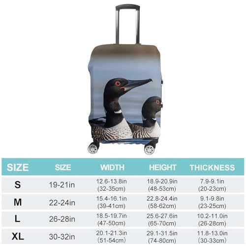 Carry on Luggage Cover Loon Birds Suitcase Covers for Luggages Tsa Approved Travel Luggage Sleeve Protector Elastic Suitcase Protector Anti-Scratch Washable Fits 19-30 Inch Case -L2