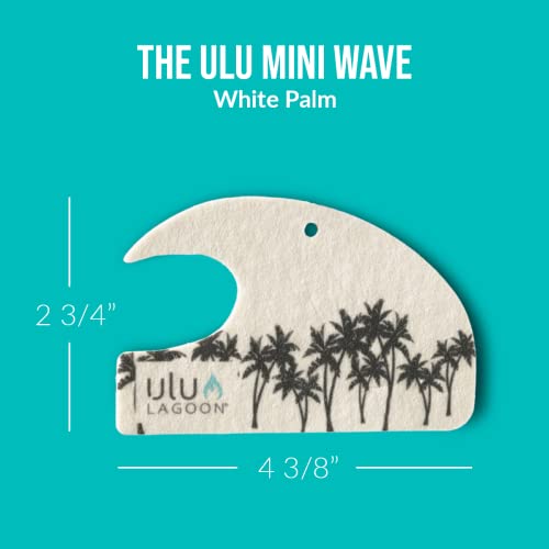 Image of Ulu Lagoon Coconut Surf Wax Scent Mini Wave Air Freshener (Black Palms)