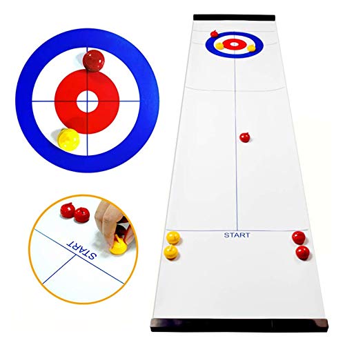 Tabletop Curling Games for Adults & Kids Fun for Home Travel Quick & Easy to Set Up Compact Travel Game Bowling Pins for Adults