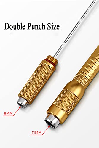 Cigar Cutter Punch Black 4-In-1 Double Punch And Cigar Draw Enhancer Tool Needle #TOP4