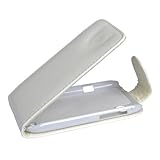 optimaler Tragekomfort Mobilfunk Krause - Flip Case Etui Handytasche Tasche Hülle für HTC Desire X (Weiß)