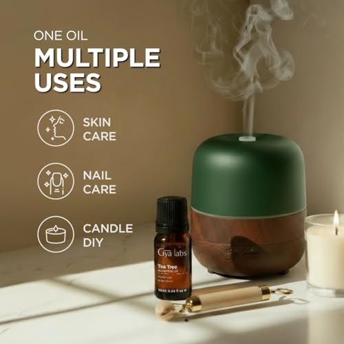 Image of Gya Labs Australian Tea Tree Essential Oil - 0.34 Fl Oz - for Hair, Skin, Diffuser, Aromatherapy & DIY Candle Making Scent (Pack of 2)