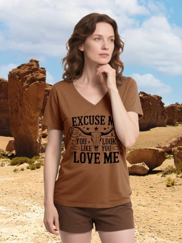 If I'm The Problem You Might Be The Reason Shirt Women Vintage Country Music T Shirts Short Sleeve Tops4