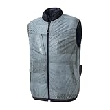 [サンエス] 空調風神服 チタン加工 ベスト 服のみ／オリジナルステッカー付【KF92442】 (3L, 6.アッシュデニム)