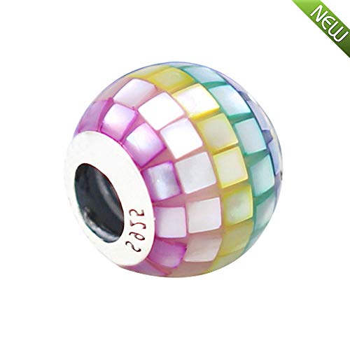 Bracelets Pandora originaux : charm perle mosaïque multicolore - 3