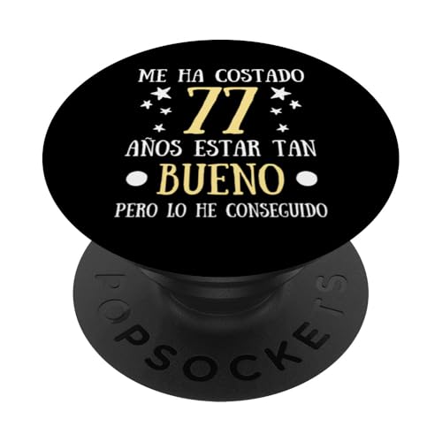 77 Años Hombre Divertido Regalo Cumpleaños Bueno PopSockets PopGrip Adhesivo