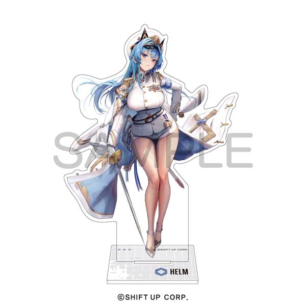 Algernon Products NIKKE Acrylic Stand, Helm, Approx. W 1.7 - 4.2 x H 4.7 inches (43 - 106 x 120 mm), Acrylic
