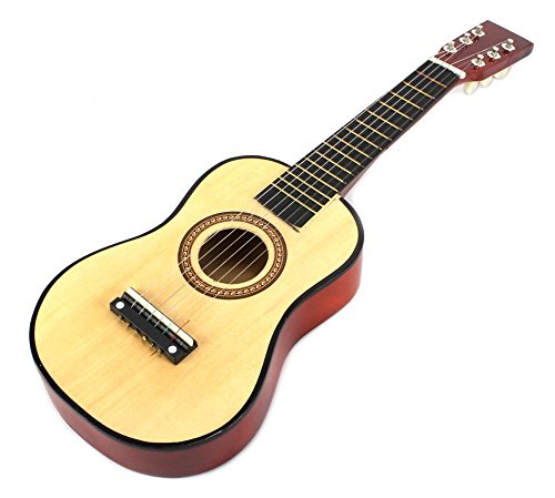 Acoustic Classic Rock 'N' Roll 6 Stringed Toy Imitation Guitar Musical Instrument w/ Guitar Pick, Extra Guitar String (Natural)