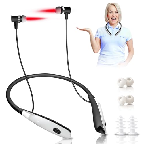Red Light Therapy for Nose & Ears 2 in 1 Nose & Ears Kit Neck Hanging Ear Irradiator 650nm Best Ear Ringing Medicine with Ear Canal Silicone Cover and Nasal Silicone Sleeve (1)