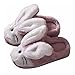 Pantoufles en peluche pour enfants et garçons - Chaussons d'intérieur antidérapants - Chaussons en coton pour l'hiver, Rose, 32