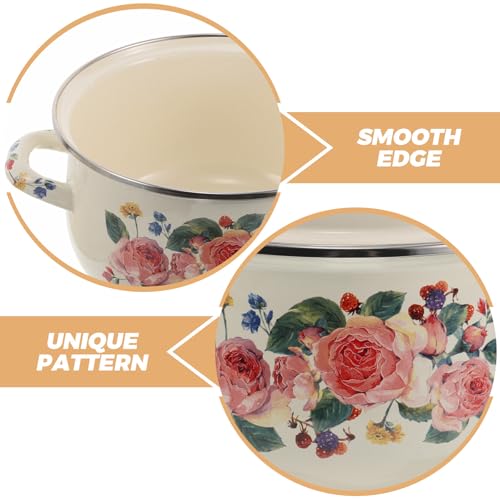 Pot Émail Rétro COLLBATH de Qualité Supérieure pour Bouillon Parfait - 6