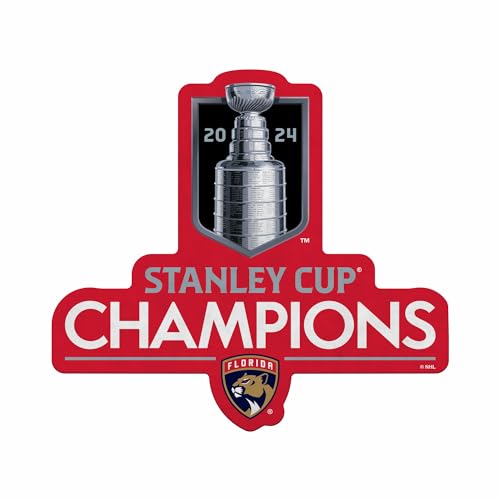 Rico Industries NHL Hockey Florida Panthers 2024 Stanley Cup Champions Shape Cut Pennant - Home and Living Room Décor - Soft Felt EZ to Hang