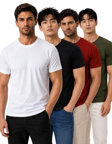 Image of London Hills T Shirt For Man | Tshirt Shirts Men | Men Round Neck Tshirts | Gym T Shirts For mens Workout | T-shirts For Man Cotton Stylish Round Neck T Shirt Half Sleeve Regular Fit Solid Multicolour