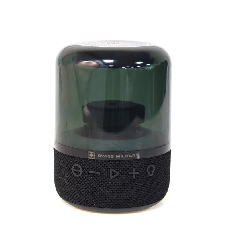 Swiss Military Rainbow Bluetooth Speaker with 3 Light Modes, 1200mAh Battery, Type-C Charging, TF Card/AUX, Hands-Free Calling, Bluetooth 5.2, Ideal for Home, Parties & Outdoor Use, 8W Output