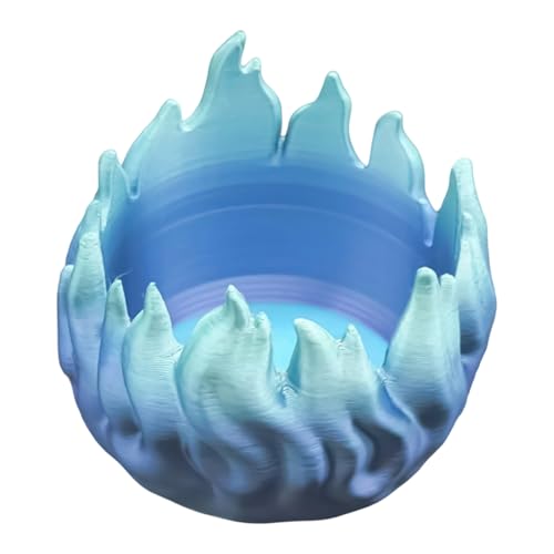 Soporte para latas de cerveza, cubierta decorativa impresa en 3D, diseño de llama azul aislado con material resistente, accesorio para bebidas de fácil uso, enfriador de latas, soporte de cerveza para