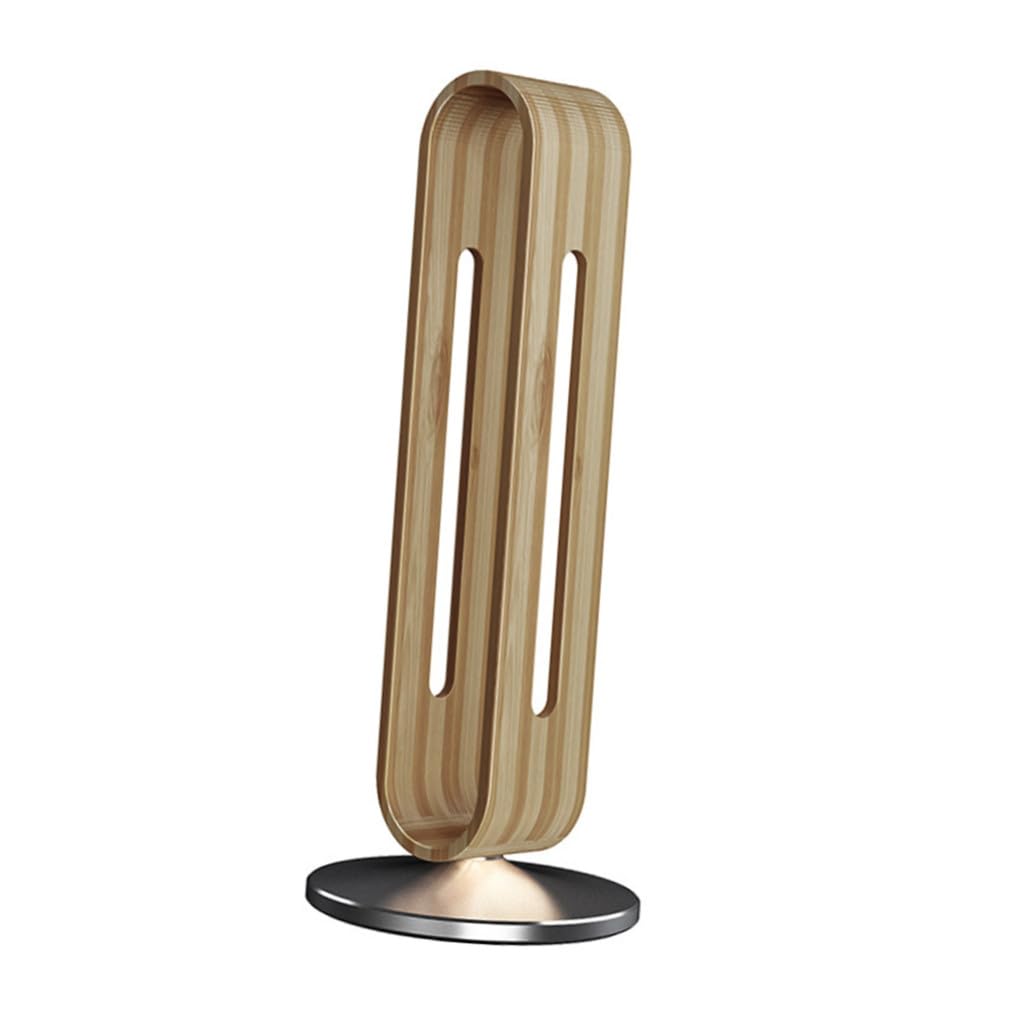 Veemoon Supporto per Cuffie da Tavolo in Bambù, Reggicuffie Stabile | Lega di Alluminio e Silicone, Regge Fino a 3kg, Finitura Semplice Tocco Artistico