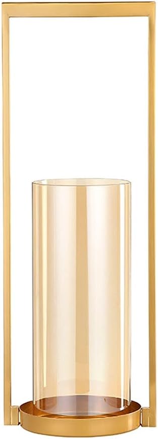 Glass Candlestick Romantic Candlelight Dinner Modern Minimalist Living Room Dining Table Creative Home Decoration Ornaments Candlestick (Size : M) ()