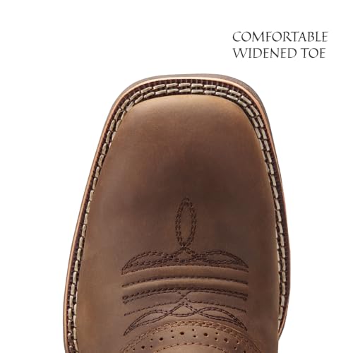 Image of SUREWAY Western Boots For Men - Mens Square Toe Cowboy Boot,Oil /Slip Resistant,Durable Fashionable Classic Pull on 10 Inch Wellington Boots - Soft Toe Work Boots