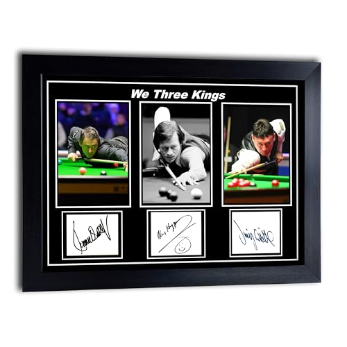 Poster Snooker Ronnie O'Sullivan cadre A4 Jimmy White et Alex Higgins