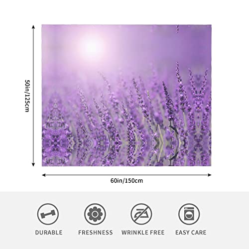 Couverture super douce en flanelle lavande confortable - 6