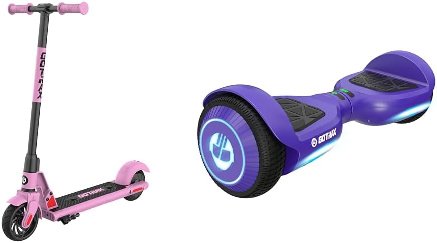 Gotrax GKS Series Electric Scooter for Kid, 6" Solid Wheels, Max 4/10 Miles and 7.5/9.4 Mph Speed Power by 150W Motor, UL2272 Safety Certification, Lightweight Electric Scooter for Boy Girl Ages 6-12