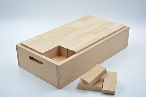 小さな大工さん 日本製 国産 積み木 直方体 100ピース 入り 知育 木製 商品名【40-2】 (箱入り40-7) 40mm 基尺 1歳 2歳 3歳 4歳 5歳 プレゼント 出産祝い