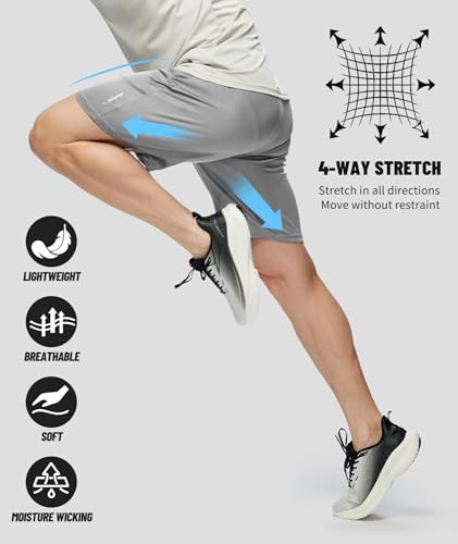 3-Pack Little Beauty Men's Athletic Fast Dry Shorts w/ Pockets - image 4