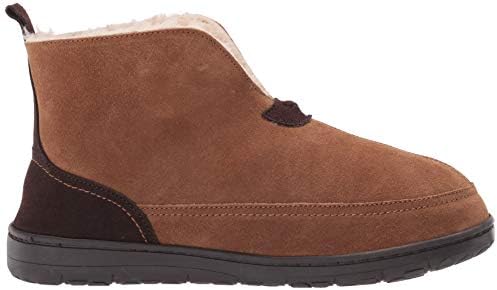 Dearfoams Men's Suede Boot Slipper, Chestnut, 11 | Image 5