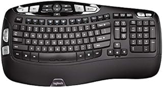 Logitech K350 Wireless Wave Ergonomic Keyboard with Unifying Wireless Technology - Black