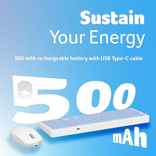 Image of Acer ZenKeys Duo Wireless Keyboard & Mouse Combo | 2.4 GHz + Bluetooth | Rechargeable 500 mAh Type-C | 99-Key Silent Keyboard | 1600 DPI Optical Mouse | 10m Range | Windows /macOS /Linux Compatible