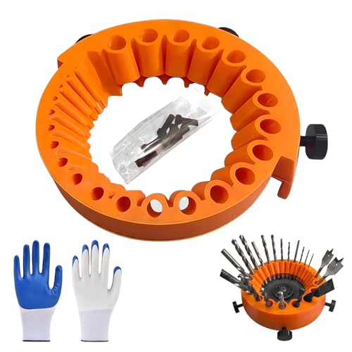 pelriox Affuteur de Foret Orange – Haute Qualité Aiguiseur de Méche pour Forets 2-13mm, Adapté aux Meuleuses Angulaires 115/125mm, Inclus Gants de...