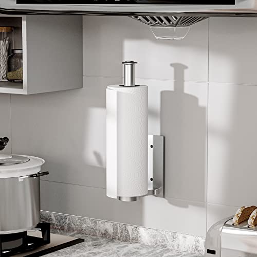 Wekis Paper Towel Holder Under Cabinet, Adhesive Paper Towel Rack, Kitchen Paper Towels Holder, Premium Thicken And Sturdy Hanging Wall Mount Paper Roll Holder #TOP3