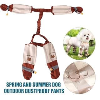 Anti Dirt Pants for Dogs Outdoor Dust-Proof Dog Pants Waterproof Boot Rain Boots with Suspender Anti-Slip Dog Paw Protector Shoes Adjustable Anti-Slip Boots for Walking Hiking (L)