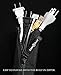 Samaray Cable Management Sleeve With Zipper, Holes, 2 pack 47 inches in Quality Polyester, Cord Organizer for TV / Computer / Home / Office / Entertainment, Flexible Cable Sleeve Cover, Black