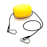 SAMSFX Kayak Float Drift Anchor Tow Nylon Rope Tow Line with EVA Buoy 304 Stainless Steel Clips Accessory