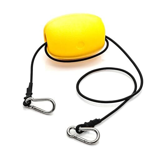 SAMSFX Kayak Float Drift Anchor Small Buoy Tow Nylon Rope Tow Line with EVA Buoy 304 Stainless Steel Clips Accessory