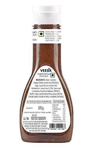 Image of Veeba Vinaigrette Salad Sauce, 320g - Pack of 2