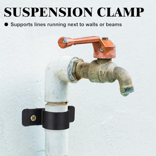 Image of 50 Pack 1 /2 Inch Pipe Supports Suspension Pex Pipe Clamp Tubing Supports with Screws for Pex, Copper, CPVC Pipe