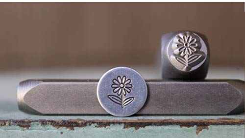 8mm Daisy Flower with Stem Metal Punch Design Stamp - Supply Guy - CH-433
