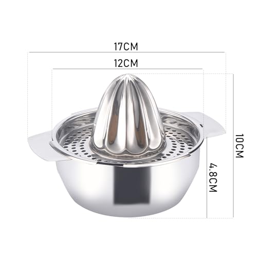 1 presse-agrumes manuel, en acier inoxydable, pour citrons, oranges et autres fruits, robuste, durable, passe au lave-vaisselle, presse-agrumes portable créatif manuel pour un usage domestique – Image 3