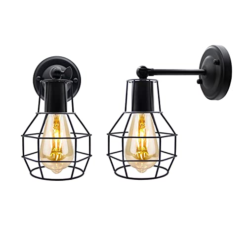 Applique da Parete Industriale 2 Pezzi, Lampada da...