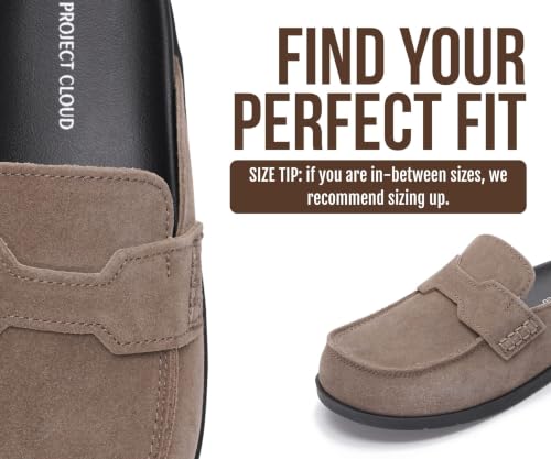 Image of Project Cloud 100% Genuine Leather Womens Clogs - Plush & Soft Insole with Arch Support Non Slip Mules & Clogs for Women Footwear - Water Resistant Women Shoes (Foamy)