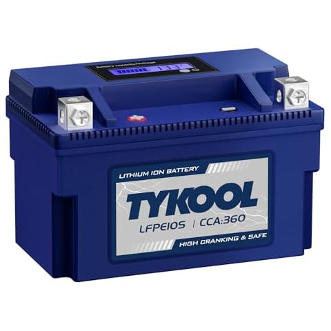 YTZ10S 12v lithium battery 6Ah 360CCA LiFePO4 battery, for Honda KTM Yamaha Harely Powersports Battery, Fit ATV, UTV, Scooter,Snowmobile, Motocross, Lawn Mower, Jt Ski, Motorboat,Quad,Tractor Cover