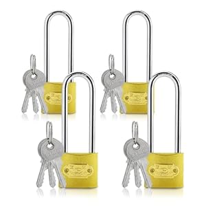 Zeershee Solid Brass Long Shackle Padlocks