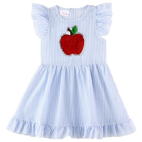 HH Family Back to School Outfits for Girls Kids Toddler Kindergarten Preschool Elementary Classroom Casual Dress