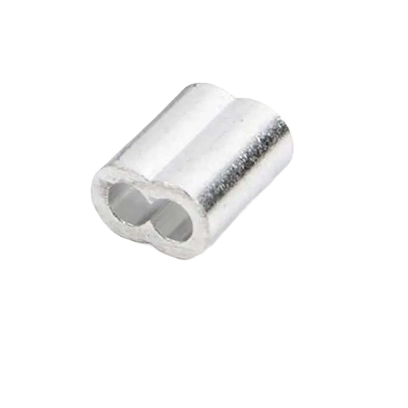 Manicotti a crimpare in alluminio a doppio foro, Manicotti a crimpare for cavi in ​​alluminio a doppio foro a forma di 8, terminali for cavi M1.2-M12, argento(M2.5)