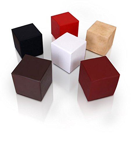 moebel-eins KUBUS Sitzwürfel Bandscheibenhocker Sitzhocker Fußhocker in rot 50x45x45 cm, rot