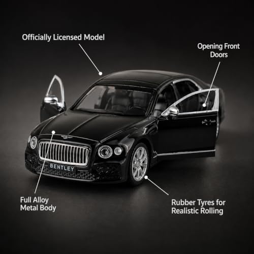 Image of Wizplex CCA Officially Licensed Bentley Flying Spur Hybrid 1:64 Die Cast Metal Car - Collectible Alloy Luxury Sedan with Free-Rolling Wheels, Display Showpiece for Kids 3+ & Car Enthusiasts