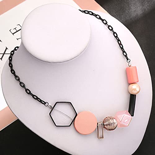 Image of Yellow Chimes Necklace for Women and Girls Fashion Choker Necklace for Women Western | Geometric Statement Style Choker Necklace | Birthday Gift for Girls & Women Anniversary Gift for Wife