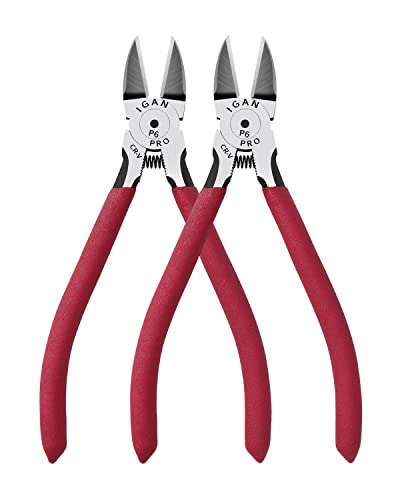 image for IGAN-P6 Wire Cutters (Pack of 2), 6-inch Ultra Sharp & Powerful Side-c